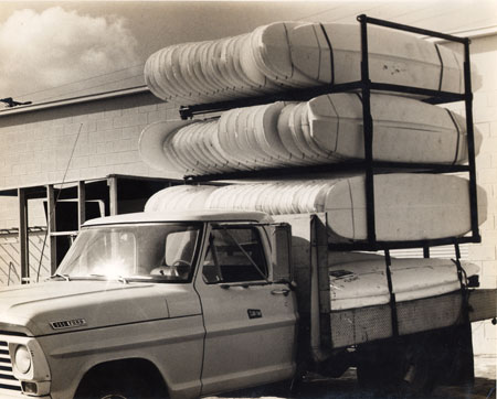 Clark Foam truck delivering blanks to G&S Sp;ring of 1969